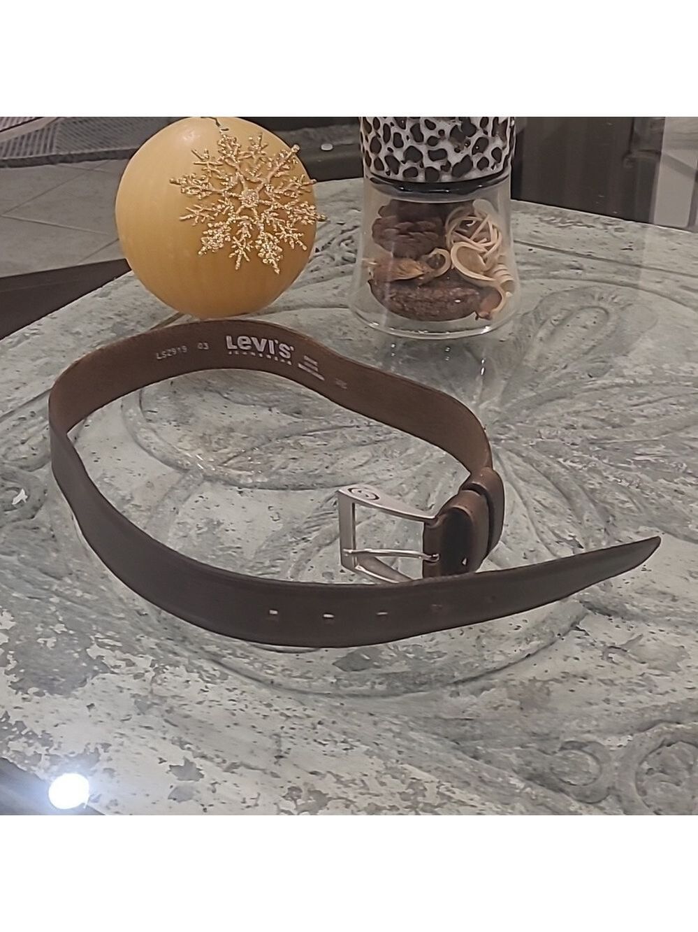 LEVIS CO MEN'S LEATHER BROWN BELT